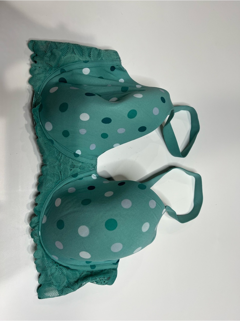 No Boundaries Teal Polka Dot Padded Bra 40D
